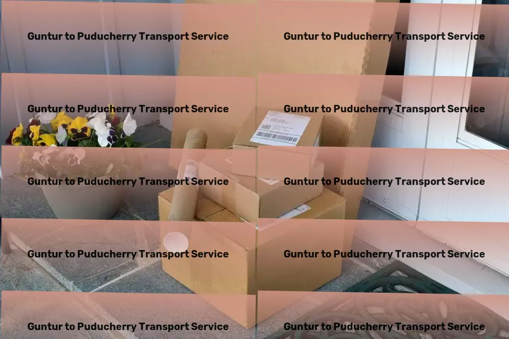 Guntur to Puducherry Luggage Courier Full-scale goods transport